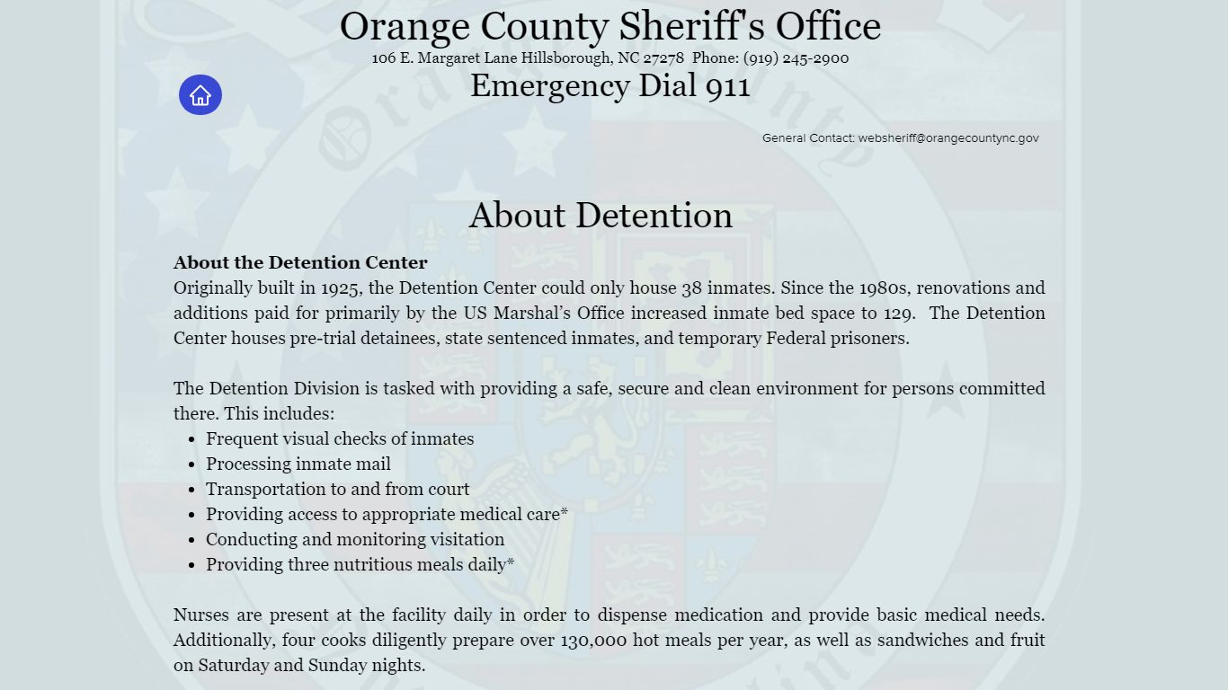 About Detention | ocso